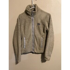 Patagonia Women's M, Fleece Jacket‎ Full Zip Up Sweater Soft Warm Outdoor Beige